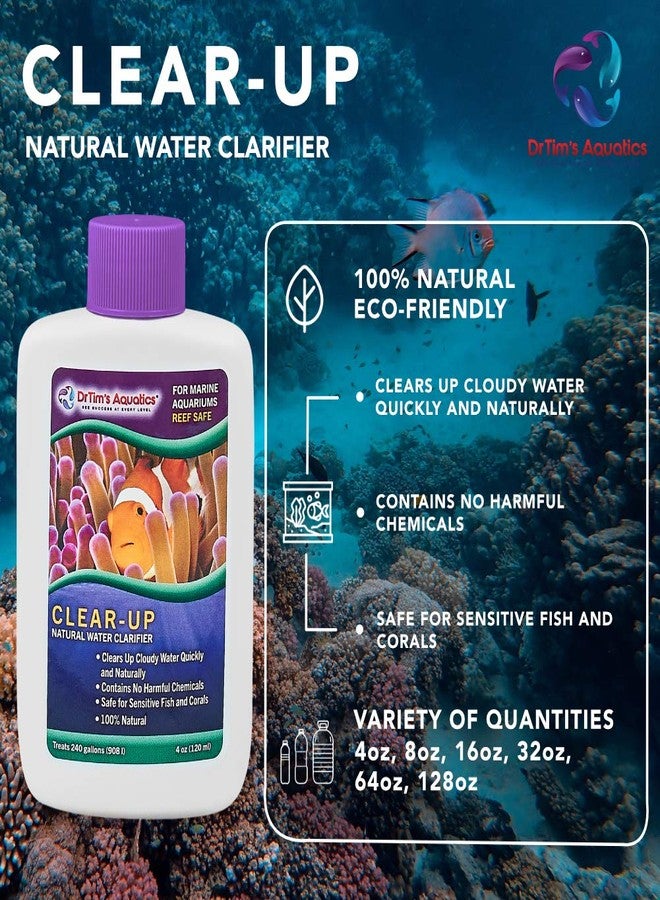 DrTim's Aquatics DrTim’s Aquatics Clear-Up for Reef Aquariums - 8 oz - Natural Water-Polishing Formula - Clears Cloudy Water, Enhances Filter Performance & Supports Crystal-Clear Display - Image 5
