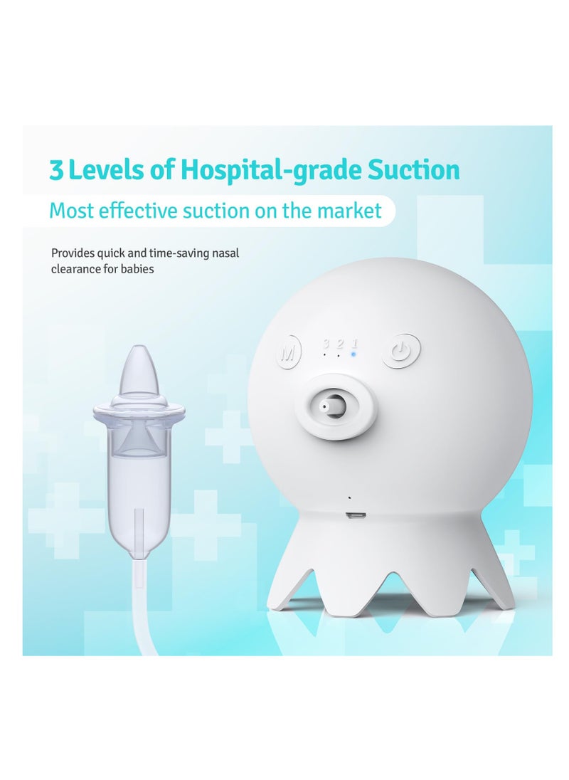 SYOSI SYOSI, Electric Nasal Aspirator for Baby, Professional Grade, Mute and Rechargeable Nose Sucker for Toddlers, Automatic Newborn Snot Sucker, Nose Cleaner  - Image 2