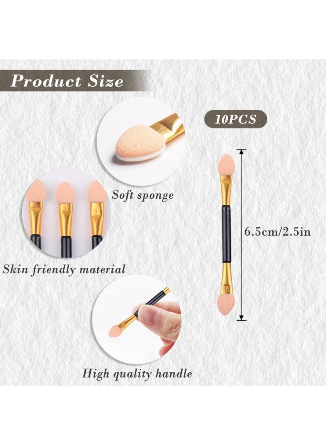 EKIND 10PCS Double Ended Eyeshadow Applicator Sponge Tip Eye Makeup Brushes for Women Reusable Cosmetic Beauty Tool for Beginners Travel Daily Use - Image 4