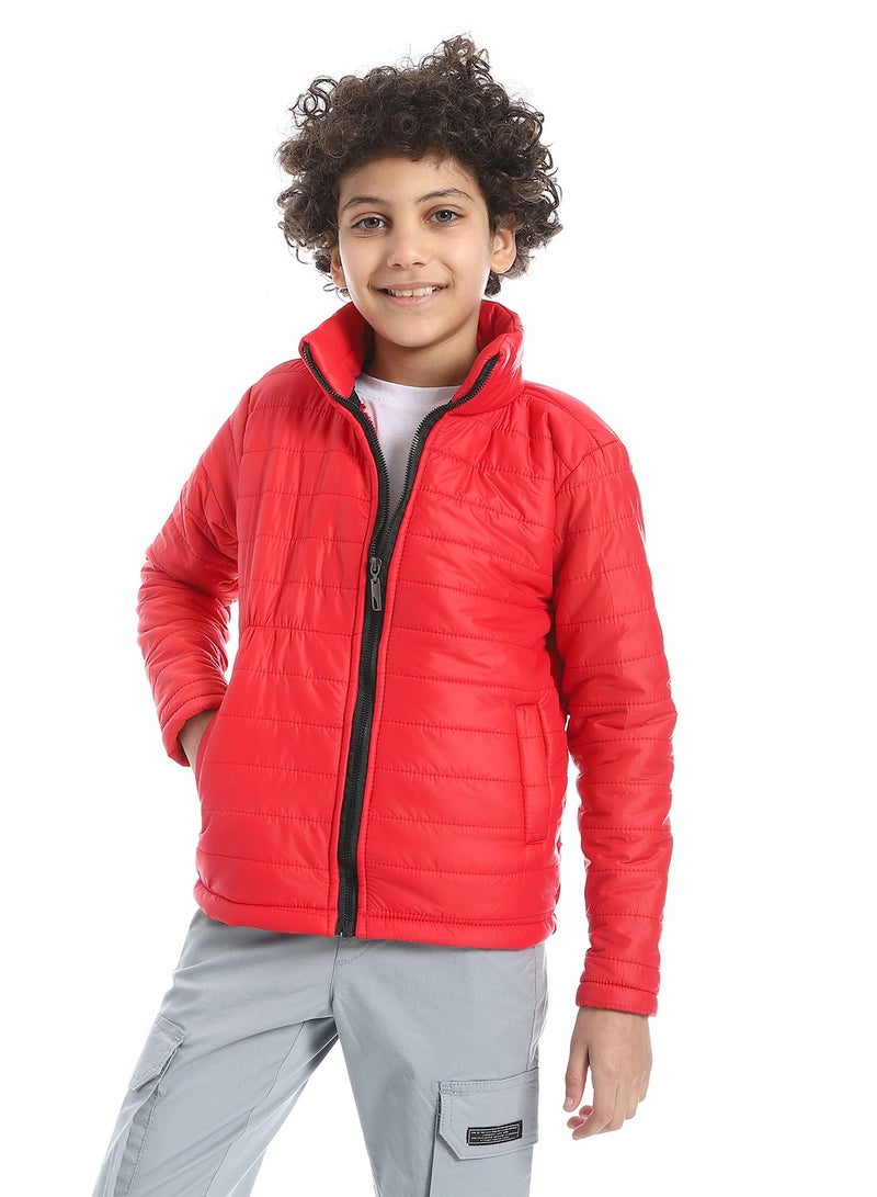 Andora Boys Red Lightweight Padded Jacket_Red - Image 1