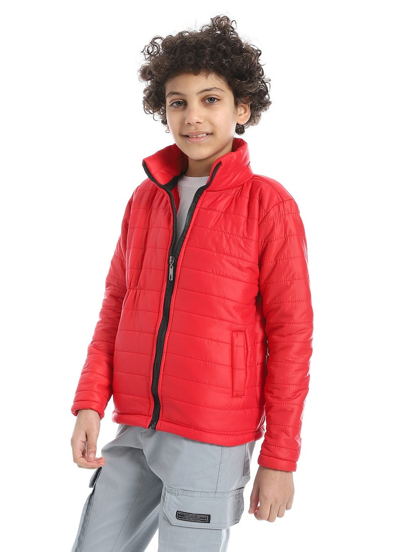 Andora Boys Red Lightweight Padded Jacket_Red - Image 2