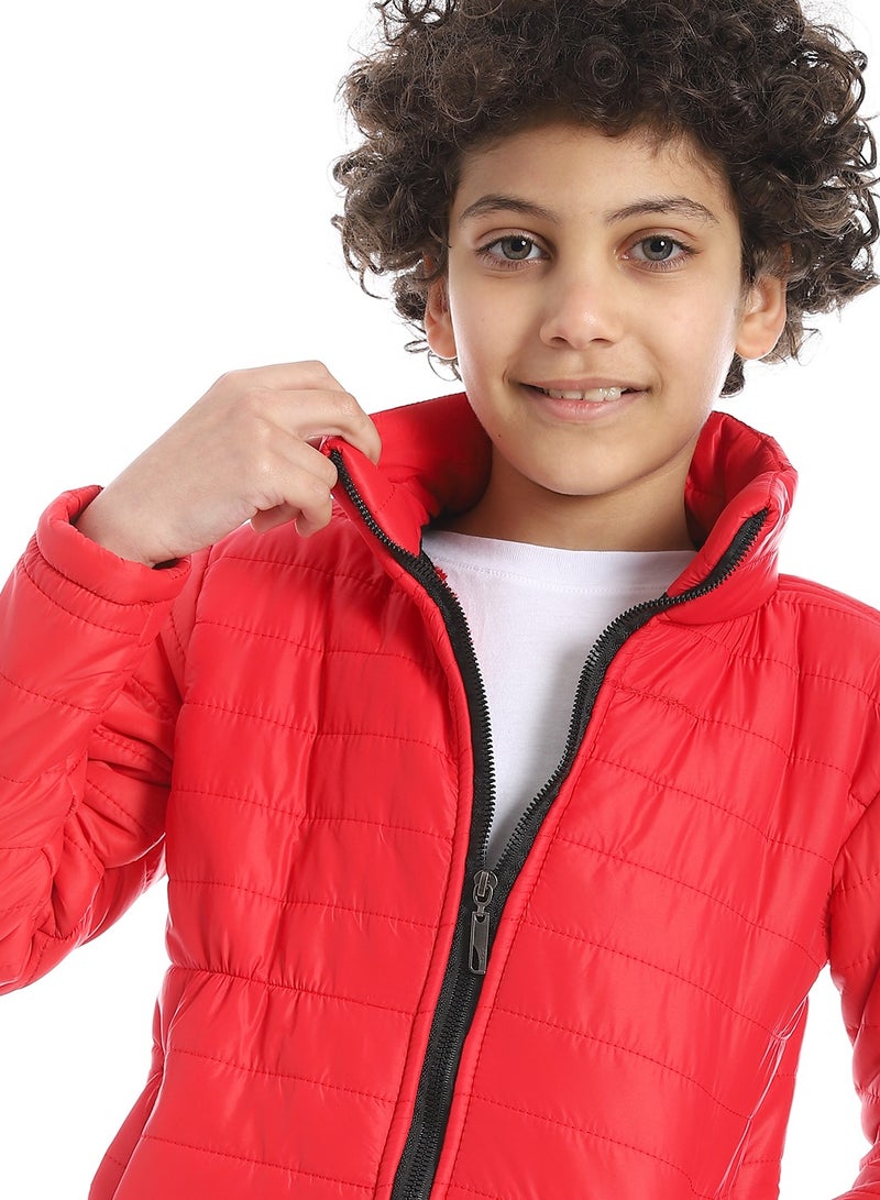 Andora Boys Red Lightweight Padded Jacket_Red - Image 4