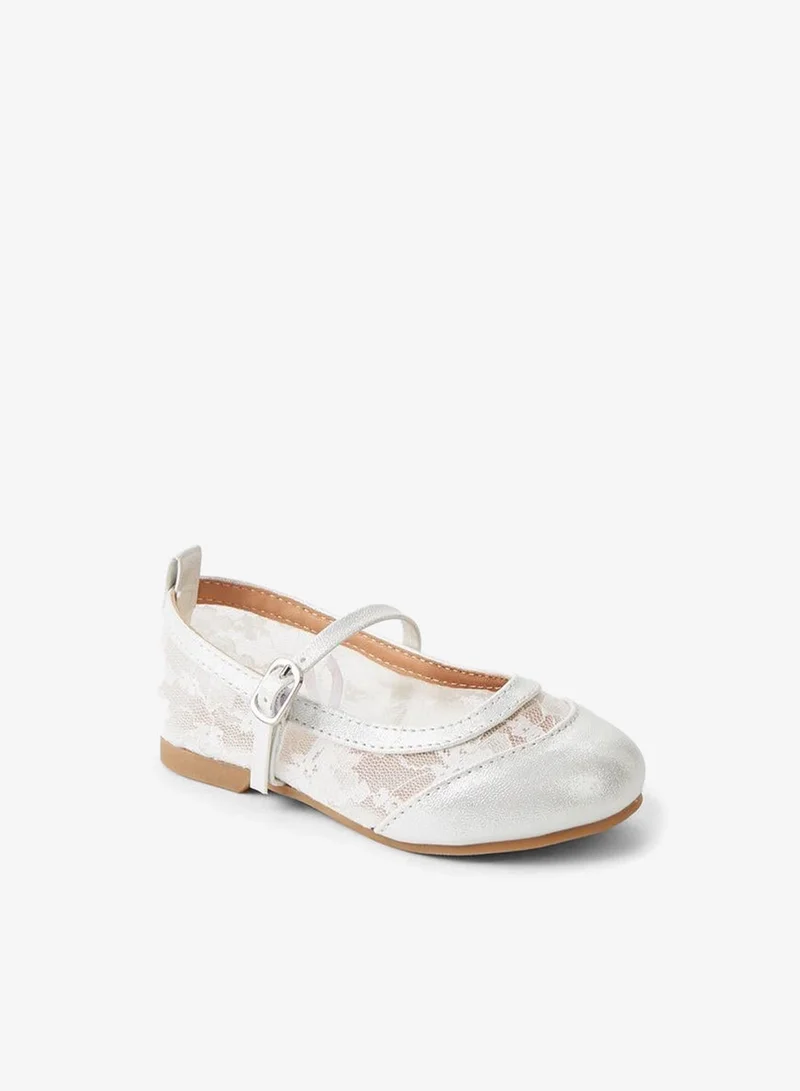 JUNIORS Girls Buckle Closure Ballerina Shoes