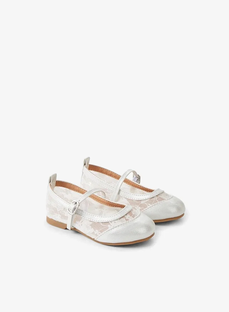 JUNIORS Girls Buckle Closure Ballerina Shoes