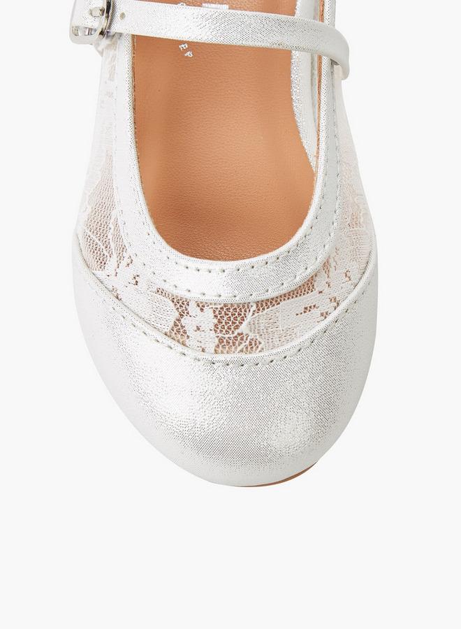 JUNIORS Girls Buckle Closure Ballerina Shoes - Image 5