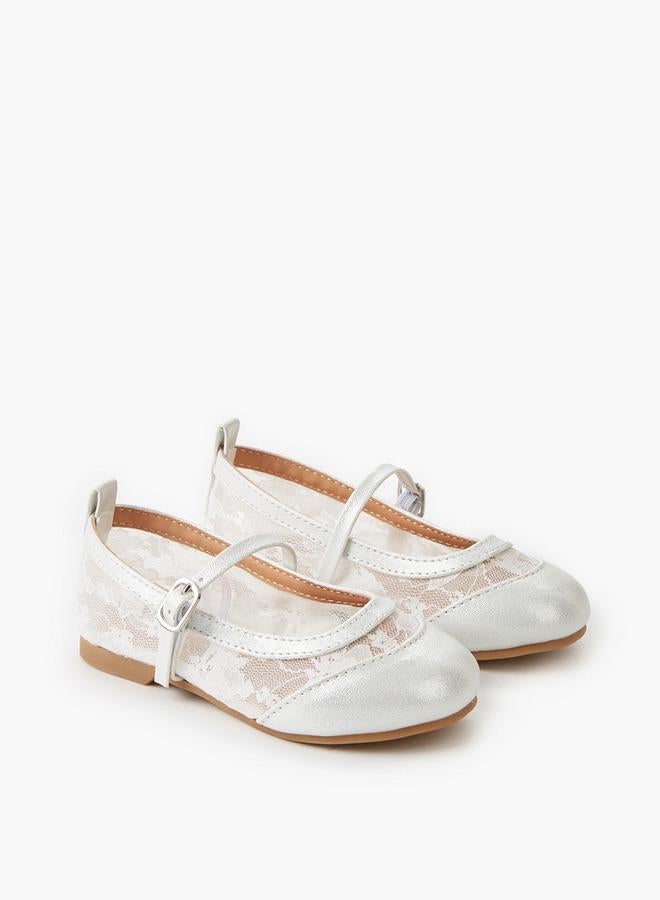 JUNIORS Girls Buckle Closure Ballerina Shoes - Image 1