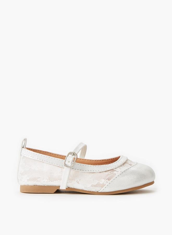JUNIORS Girls Buckle Closure Ballerina Shoes - Image 3