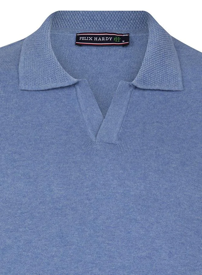 FELIX HARDY Polo collar long sleeve jumper
