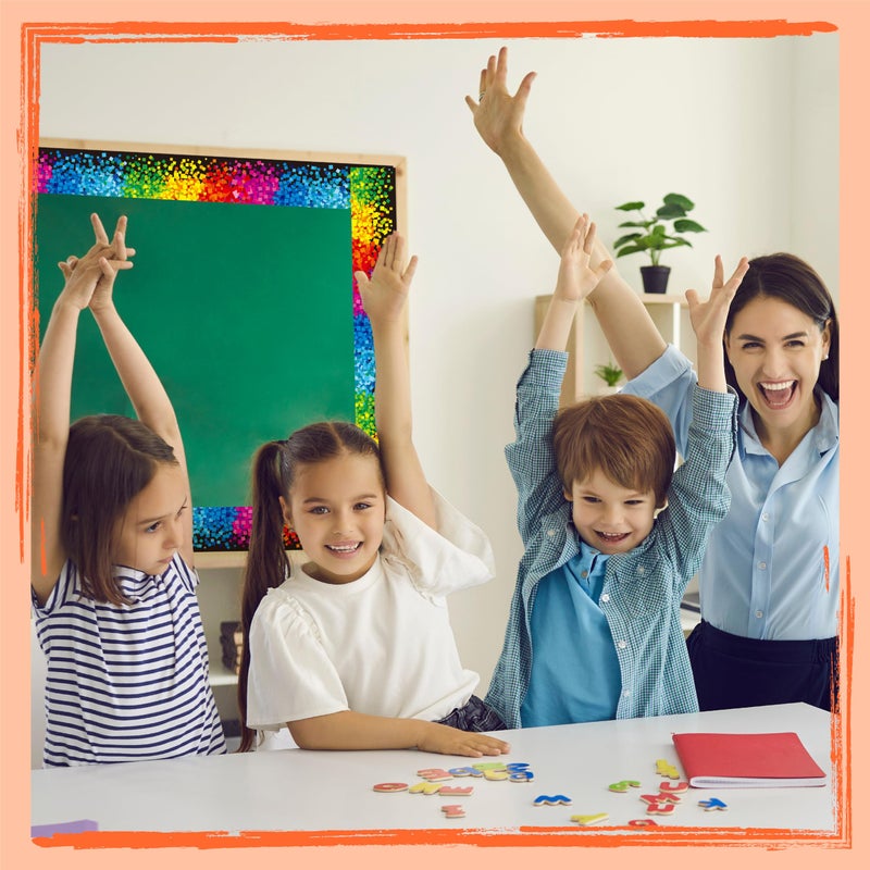 ERKE 60 Feet Bulletin Board Borders, Confetti Straight Rolled Border Trim Back-to-School Bulletin Boards Decoration, Walls, Desks, Windows, Doors for School, Classroom & Offices - Image 4