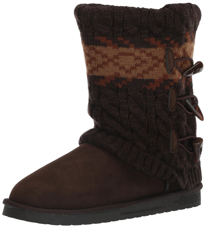 Essentials by MUK LUKS Women's Cheryl Boots, Java Marl, 8W