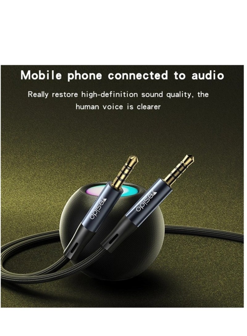 Yesido YAU43 3.5mm to 3.5mm AUX Audio Adapter Cable, Length: 1m YAU43 - Image 2