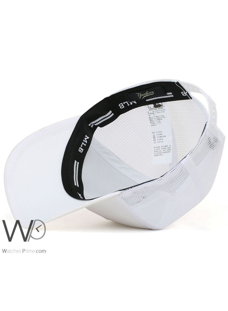 NYC New York Yankees NY Trucker Hat White Mesh Snapback Cap - Image 4