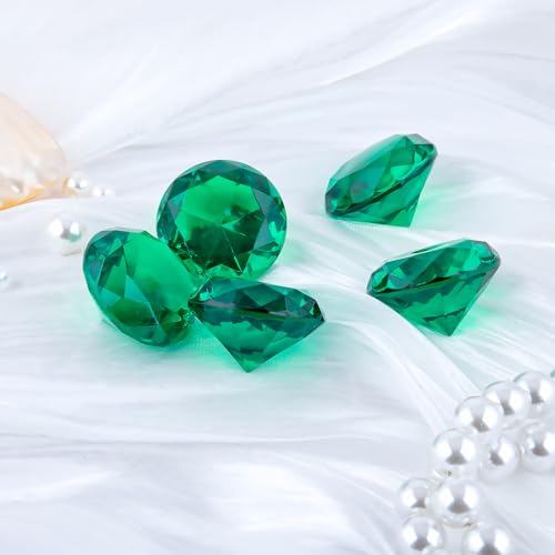 Niceup 26PCS Fake Emeralds Green Gemstones Plastic Acrylic Diamond Gems Toys Big 15in Kid Diving Gem Pool Toy Party Decorations Crafts - Image 5