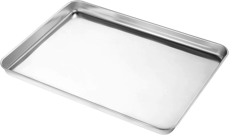 Wildone Baking Sheet Set of 3, Stainless Steel Cookie Sheet Baking Pan, 22.9/30.5/40.6 cm, Non Toxic & Heavy Duty & Easy Clean - Image 4