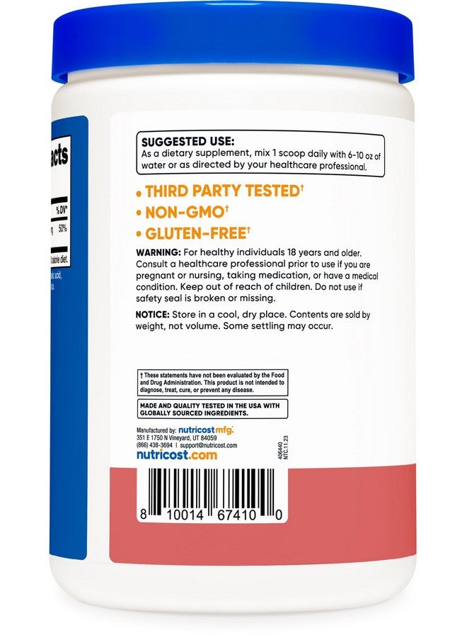 Nutricost Magnesium Citrate Powder (Raspberry Lemonade, 500 Gram) - Image 4