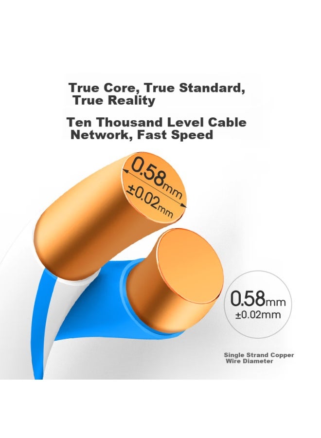Ofnpftth Stable Connection Super Six Categories Unshielded Outdoor Anti-aging Waterproof Rain Sunscreen Freezing Network Cable Super 6 Categories 10 Gigabit Pure Copper Twisted Pair Cable 100 Meters E - Image 2
