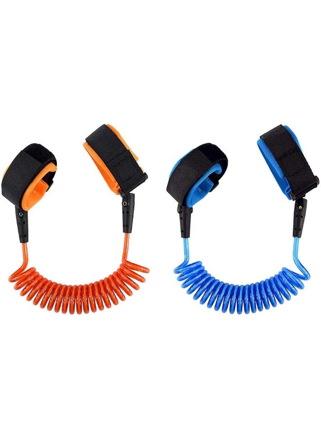 لوكيسن Locisne Anti Lost Wrist Link【2 Pack】, Child Leash Toddler Safety Harness for Outdoor Activities, 5.9ft (Blue+Orange) - Image 1
