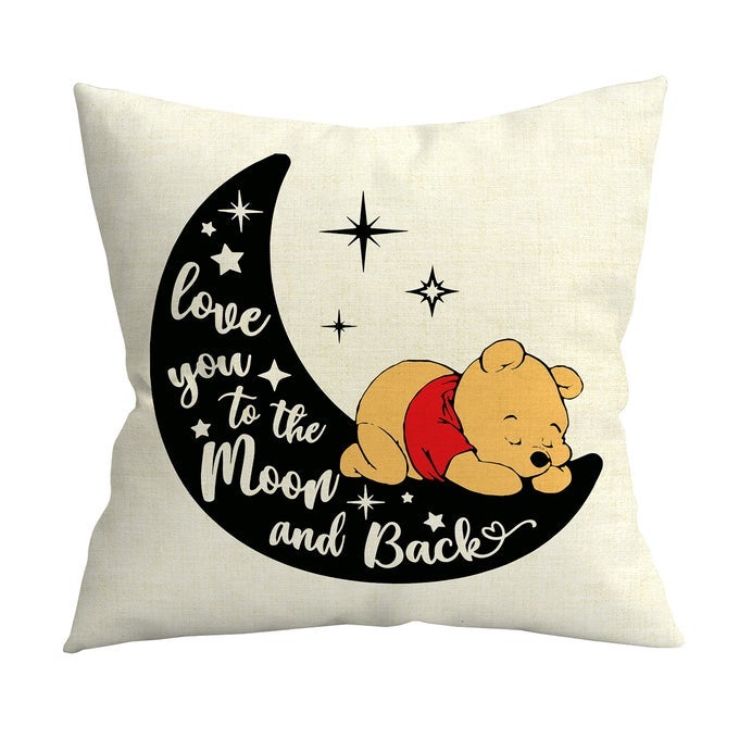 LOVE YOU TO THE MOON AND BACK 18X18 INCH DECORATIVE THROW PILLOW COVER MOM GIFTS FOR CHILDREN ROOM COUCH SOFA DECOR GIFTS FOR SON DAUGHTER 18X18 IN WHITE1