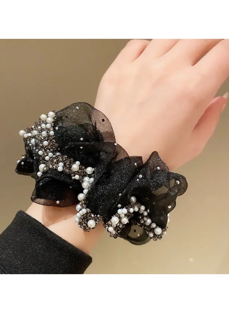 Goolsky 1Pc High Elasticity Ogen Hair Ring Large Intestine Hair Ring Women's 2025 New Head Rope Hair Rubber Band Bob Hair Rope Headgear - Image 2