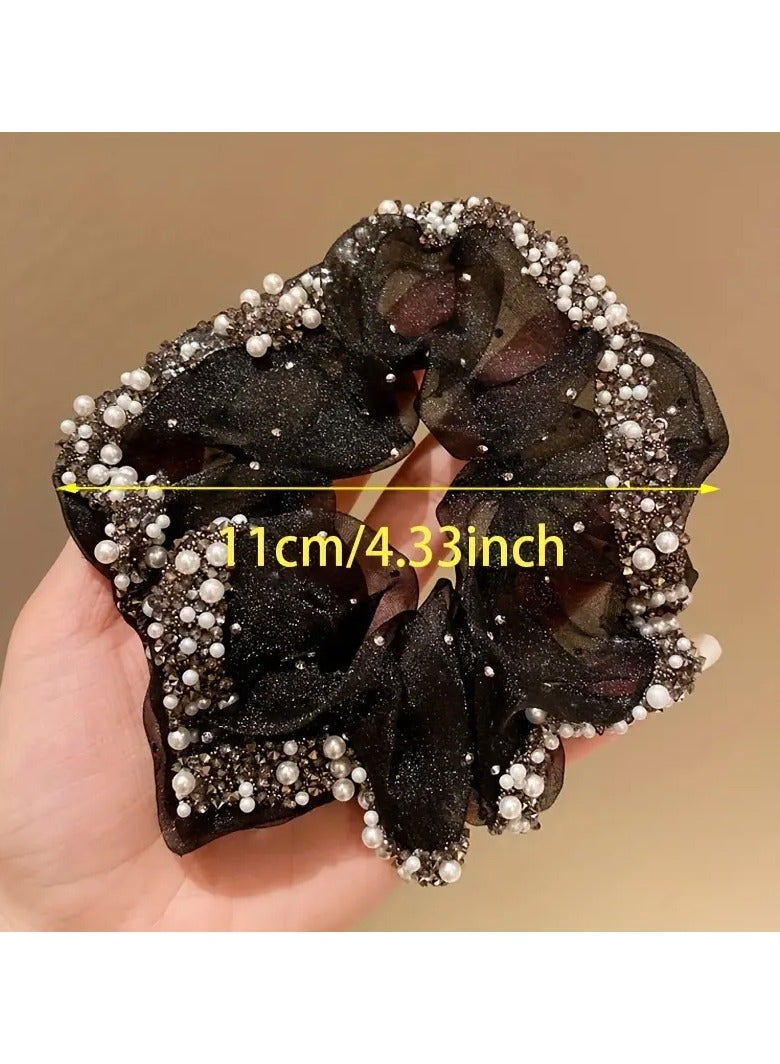 Goolsky 1Pc High Elasticity Ogen Hair Ring Large Intestine Hair Ring Women's 2025 New Head Rope Hair Rubber Band Bob Hair Rope Headgear - Image 3