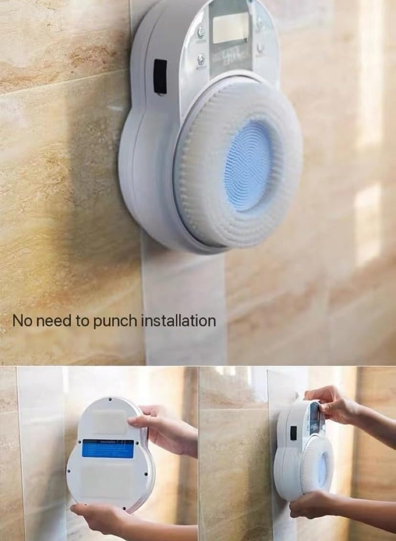 عام مقشات الظهر المثبتة على الحائط، فرشاة الاستحمام الكهربائية للظهر، مقشاة ذكية للظهر، دوران 360 درجة ومقاومة للماء بمعيار IPX4، وسادة تنظيف الجلد المتقشرة - Image 4