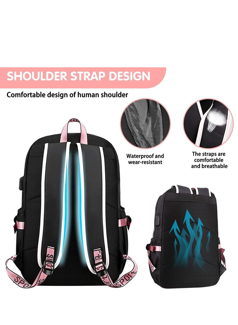 MIXDE School bag for Girls Kids Elementary Middle High School College Student 21L Casual Daypack Children Schoolbag with USB Charging Port  - Image 4