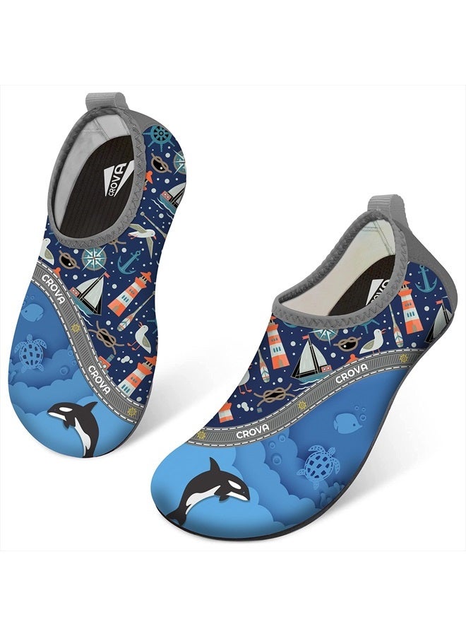 CROVA Toddler Kids Water Shoes Quick Dry Aqua Socks Non-Slip Barefoot Sports Shoes for Boys Girls Toddler - Image 1