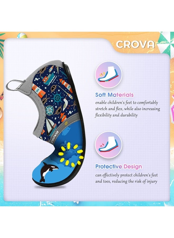 CROVA Toddler Kids Water Shoes Quick Dry Aqua Socks Non-Slip Barefoot Sports Shoes for Boys Girls Toddler - Image 3