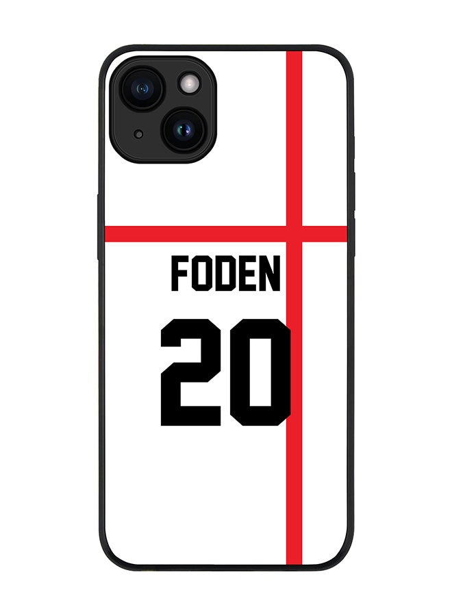 Stylizedd Cover for iPhone 15 Plus Case Rugged Black Slim fit Flexible Protective Phone Cases - Football Team - EnglandPlayer Name - Foden - Image 1