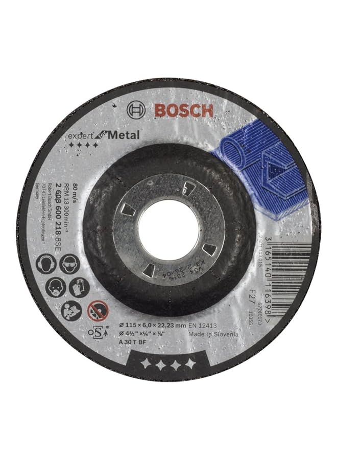 BOSCH Expert For Metal Grinding Disc For Small Angle Grinders 1 Piece 115 Mm Diameter 6.00 Mm Thickness