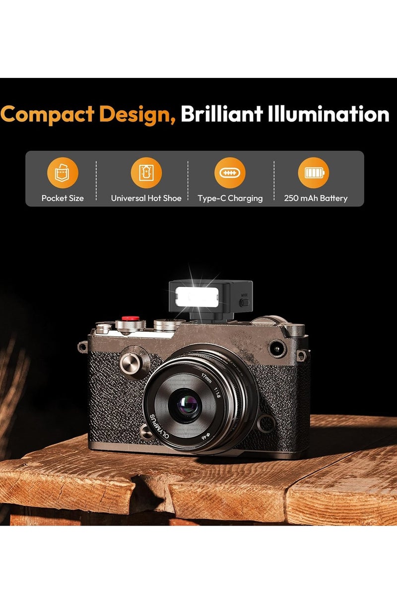 Ulanzi Mini Camera Flash SL01 Speedlite Digital Camera Speedlight with Hot Shoe, Compatible with Sony/Canon/Fuji/Nikon/Panasonic/Olympus/Pentax - Image 3