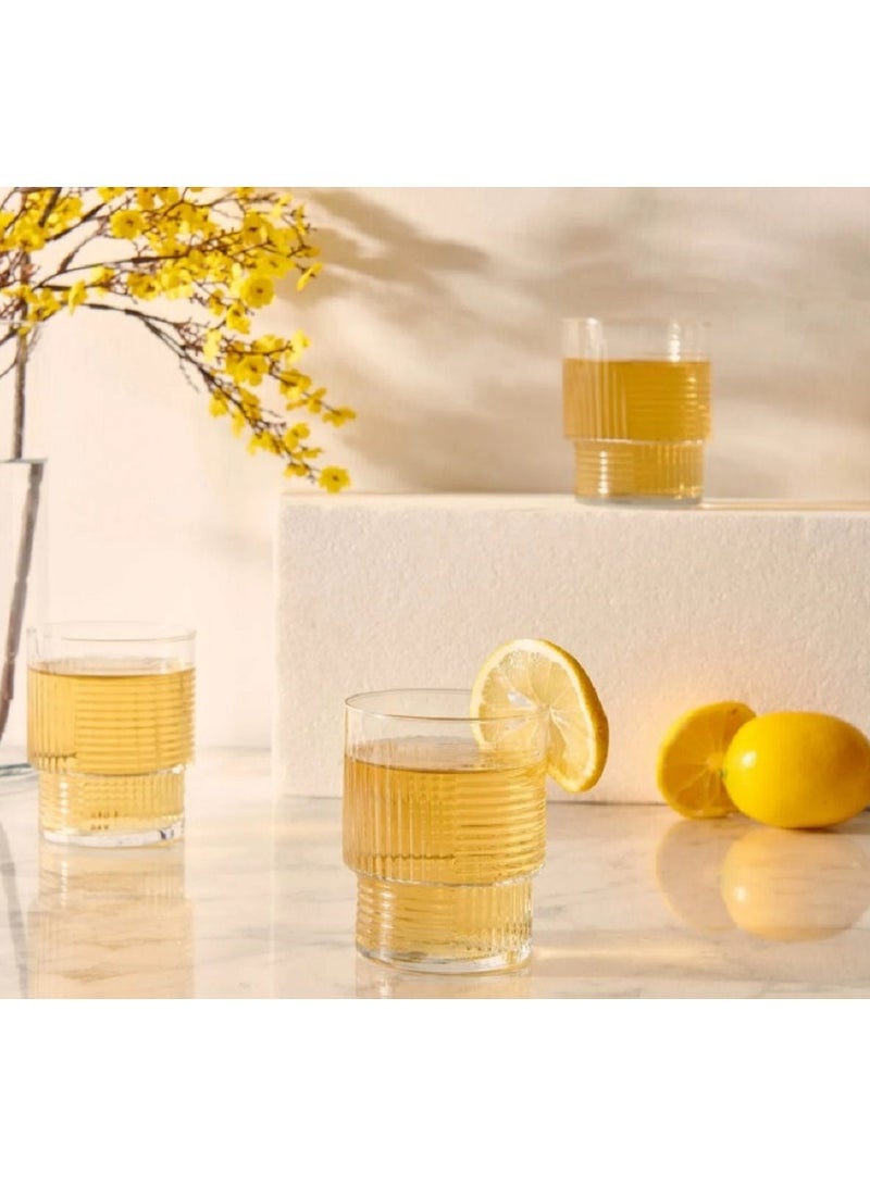 LAV 3 Pieces Helen Soft Drink Tumbler Set 230 Ml - Clear - Image 3