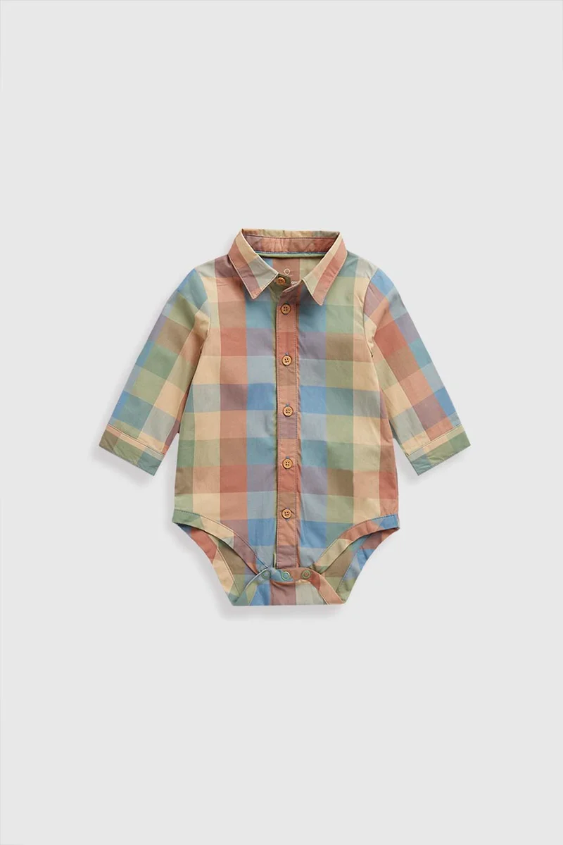 mothercare Checked Shirt Bodysuit