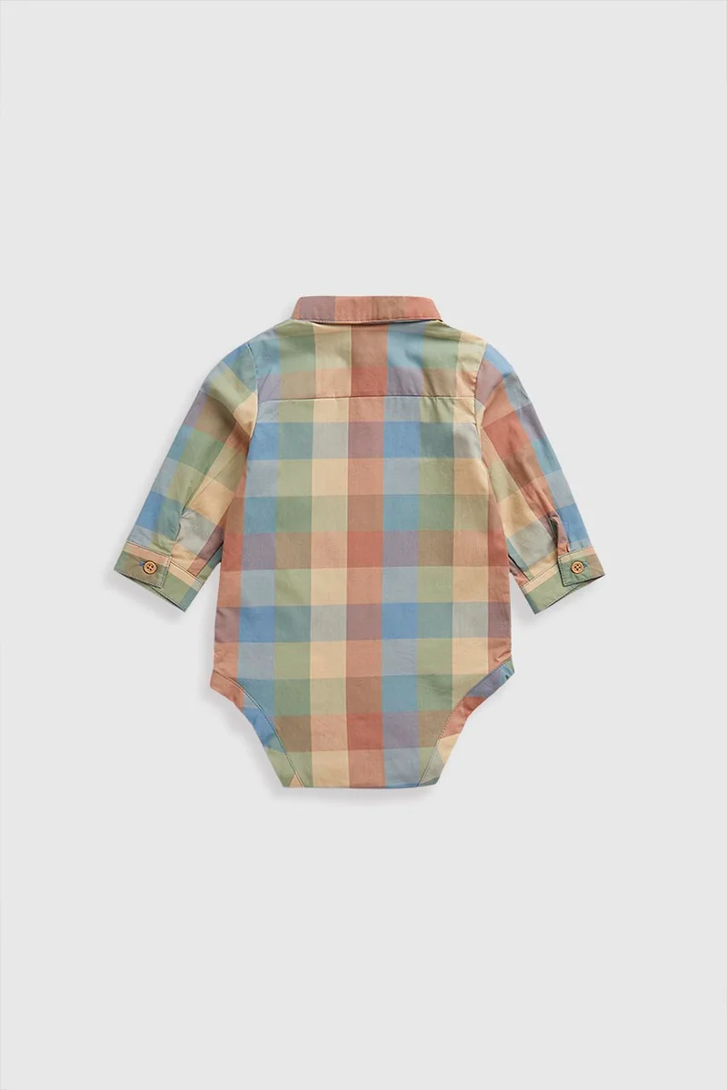 mothercare Checked Shirt Bodysuit