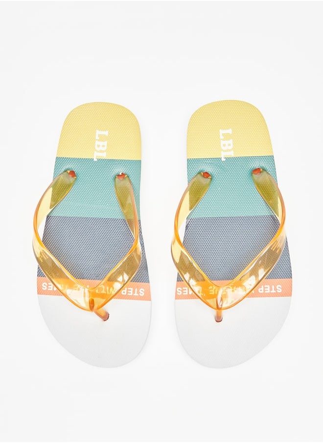 LBL by Shoexpress - Boy's Printed Slip-On Thong Slippers - Image 1