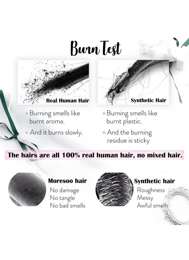 Moresoo Micro Bead Hair Extensions Real Human Hair Jet Black Microlink Hair Extensions Human Hair Black Micro Link Hair Extensions Human Hair Micro Bead Hair Extensions Jet Black 50G50S 18 Inch  - Image 5