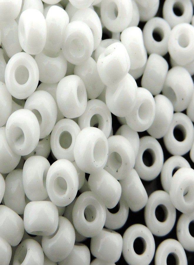 Miyuki Round Seed Beads Size 6/0 20g Opaque White - Image 2