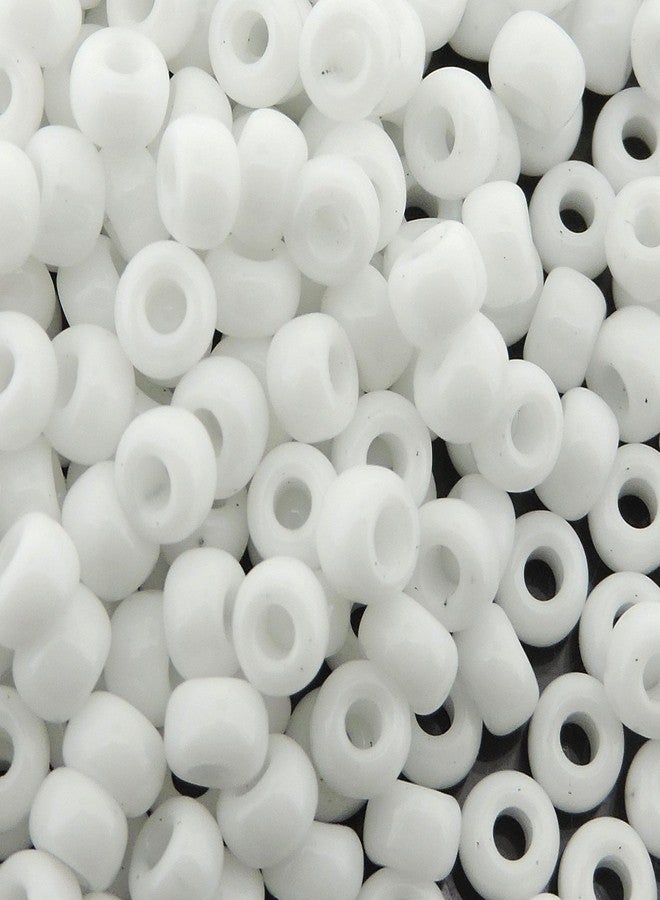 Miyuki Round Seed Beads Size 6/0 20g Opaque White - Image 1