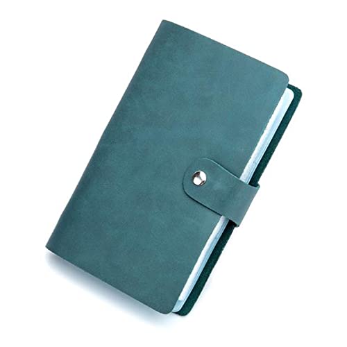 boshiho Leather Credit Card Holder Business Card Case Book Style 90 Count Name ID Card Holder Book (Peacock Green) - Image 1