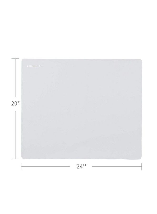 Miracle 24 X 20Inch Xlarge Reusable Silicone Table Mat Child Kids Dinner Placemat Desk Countertop Waterproof Protector Heat Insulation Kitchen Pastry Rolling Dough Pad Tool (Grey) - Image 3