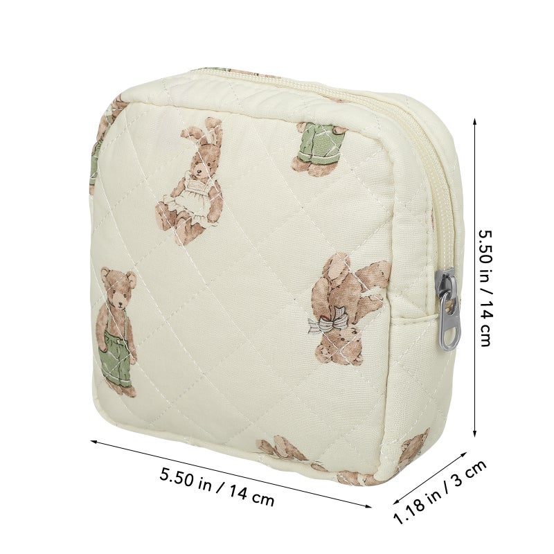 Makeup Pouch For Women Cute Makeup Bag Toiletry Bag Kawaii Organizer For Feminine Products Travel Makeup Bag With Zipper - Image 3