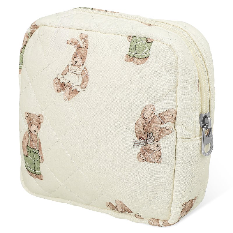 Makeup Pouch For Women Cute Makeup Bag Toiletry Bag Kawaii Organizer For Feminine Products Travel Makeup Bag With Zipper - Image 1