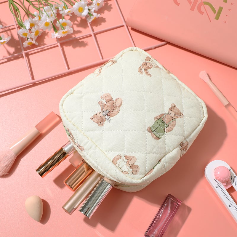 Makeup Pouch For Women Cute Makeup Bag Toiletry Bag Kawaii Organizer For Feminine Products Travel Makeup Bag With Zipper - Image 5