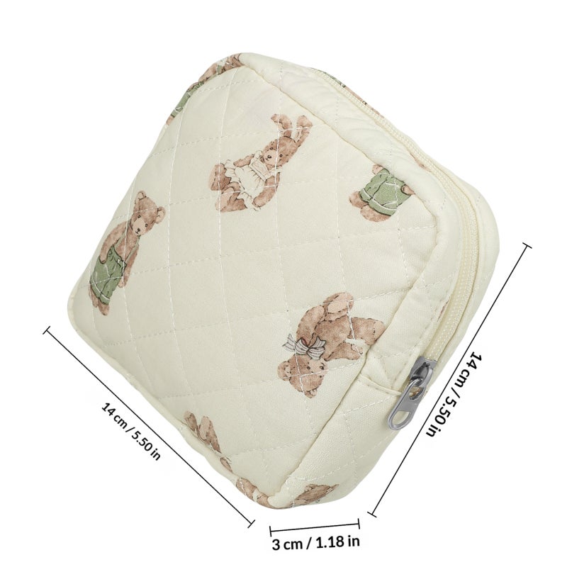 Makeup Pouch For Women Cute Makeup Bag Toiletry Bag Kawaii Organizer For Feminine Products Travel Makeup Bag With Zipper - Image 2