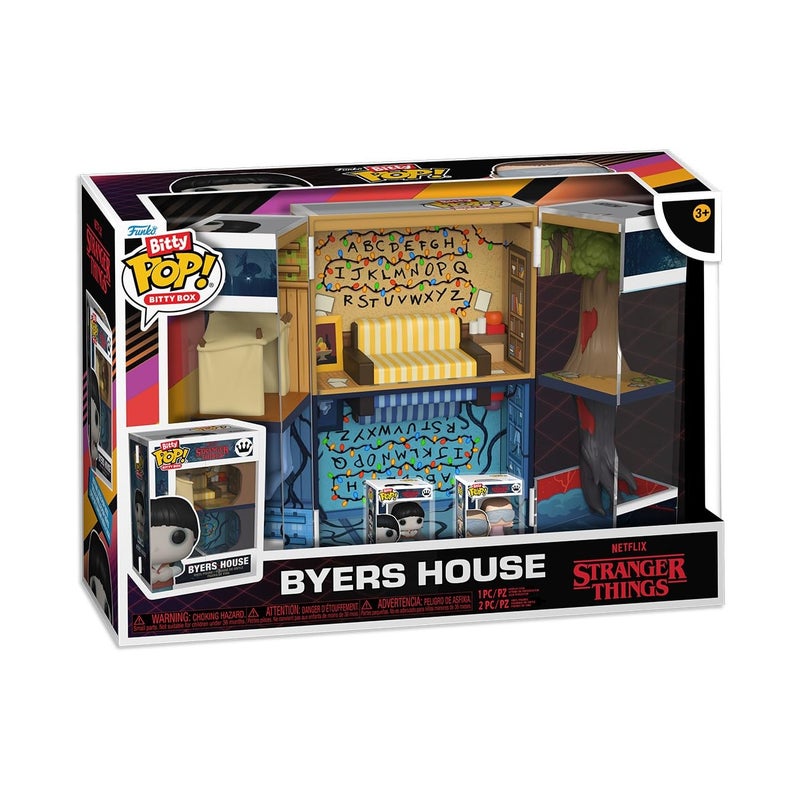 Funko Bitty Pop! Bitty Boxes: Stranger Things - Byers House Playset with 2 0.9 Inch (2.2 Cm) Tiny Mini Figures - Collectable Display Case with Interior Scene and Storage - Gift Idea - Image 1