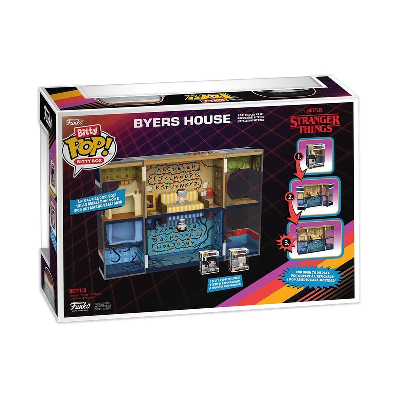 Funko Bitty Pop! Bitty Boxes: Stranger Things - Byers House Playset with 2 0.9 Inch (2.2 Cm) Tiny Mini Figures - Collectable Display Case with Interior Scene and Storage - Gift Idea - Image 4