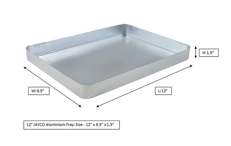 Jayco Aluminium Rectangle Sweet/Baking Tray (12 x 8.5 Inches) - Image 2