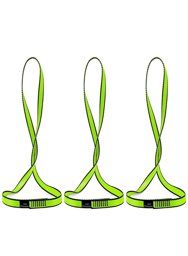 AINIKEY 18MM Nylon Climbing Sling Runner 23KN CE2008/EN566 Rock Climbing Webbing Straps for Outdoor Climbing, Rappelling, Swing, Yoga Hammock etc（Green | 60cm / 24inch | Pack of 3） - Image 1