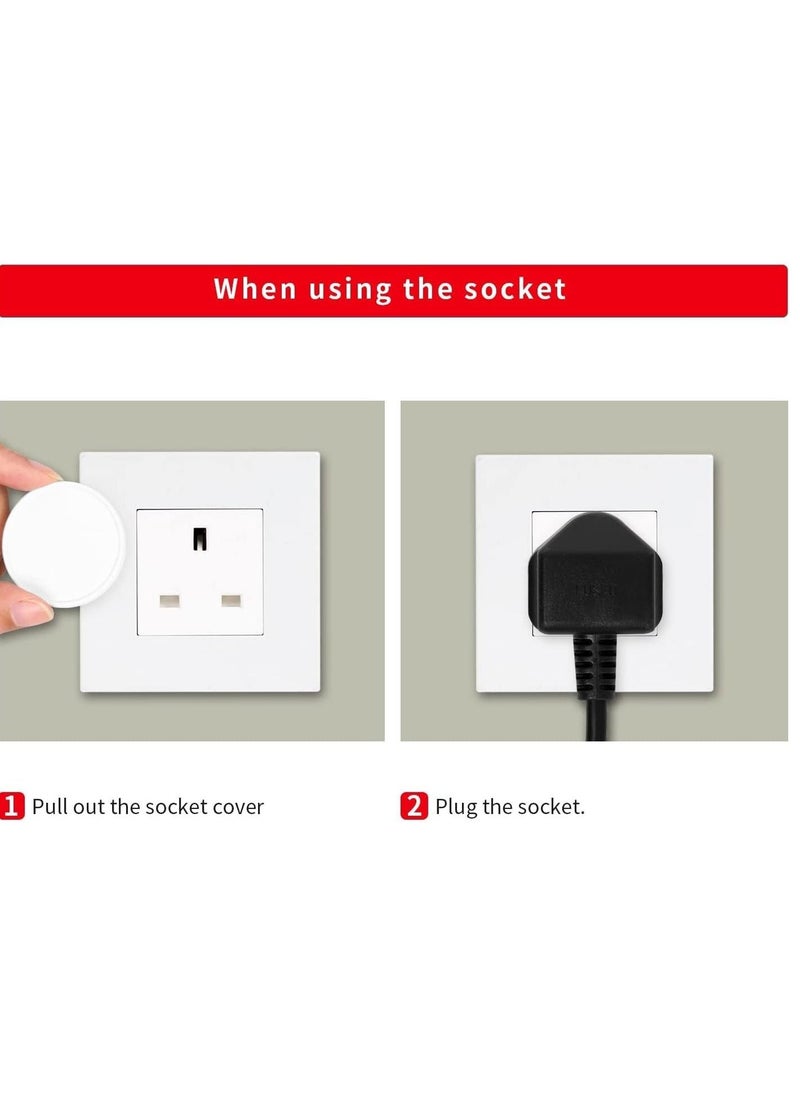 Baby Home Safety Socket Covers Child Proof Plug Socket Protectors/Guards (20 Packs) (White)