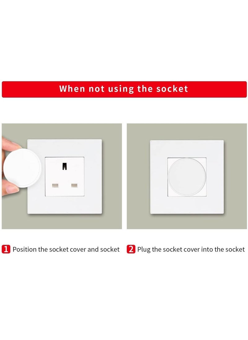 Baby Home Safety Socket Covers Child Proof Plug Socket Protectors/Guards (20 Packs) (White)